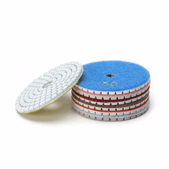 4 Inch Dry Diamond Polishing Pads for Millstone Emery Super Floor Grinder Machine Epoxy Concrete